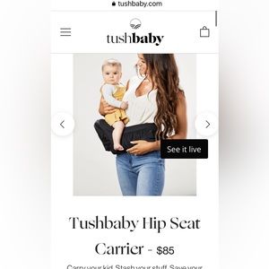 NWT Tushbaby Carrier-black